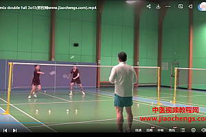 李在福羽毛球技术视频教程合集羽毛球跟李学步法杀球双打论球视频百度网盘下载学习
