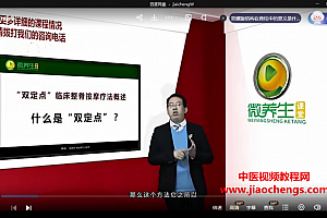 王永斌“双定点”临床整脊按摩疗法视频课程24集百度网盘下载学习