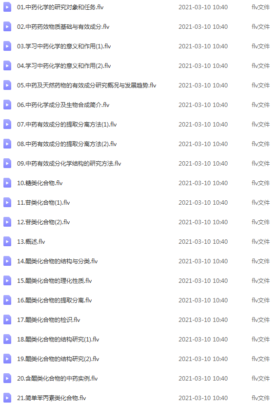 中药化学视频课程黑龙江中医药大学匡海学80讲完整版百度云网盘下载学习