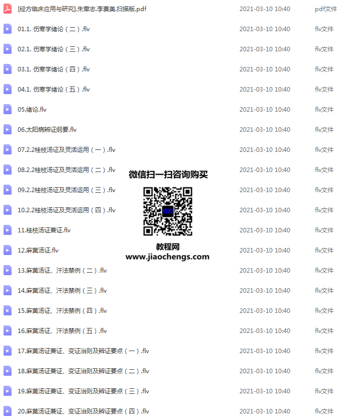 广州中医药大学伤寒论视频课程李赛美77讲版完整版百度云网盘下载学习