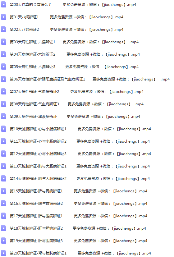 医承有道学堂宋月晗24天教你准确辨证中医辨证一学就懂百度云网盘下载学习中医视频