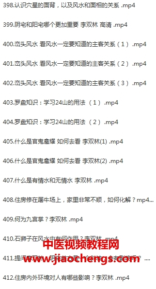 李双林风水视频课程412集百度网盘下载学习