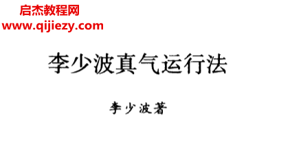 李少波著李少波真气运行法.png