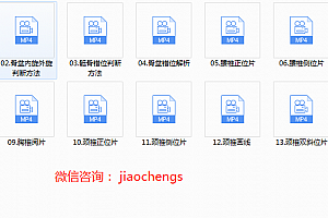 2020影像学X线片CT片核磁共振MRI诊断学脊柱颈椎胸椎正位错位视频百度网盘下载