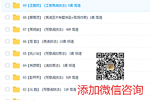 王爱民等工笔画虎视频教程写意老虎走兽国画教程猛兽技法电子版线稿百度网盘免费下载