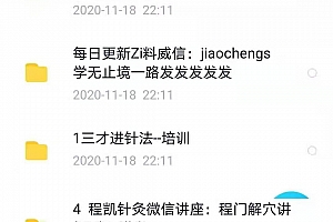 程凯三才针法程氏针灸程门解穴视频教程2017年更新版共4套百度网盘免费下载学习