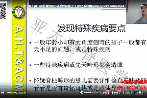 谢政洁AHT整脊疗法11招教你改善脊柱侧弯视频课程8集百度云网盘下载学习