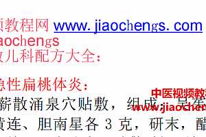 中药贴敷儿科配方大全小儿咳嗽厌食肺炎食积盗汗贴敷配方百度云网盘下载学习
