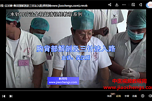吴汉卿筋骨三针视频课程52集吴汉卿小针刀教程百度网盘下载学习