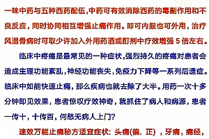 速效万能止痛奇药济世秘方pdf文字资料百度网盘下载学习