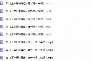 郭和仁三丰丹诀真诠音频课程39集百度网盘下载学习