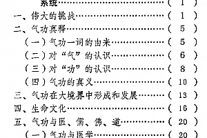 王宇峰著生命文化气功内涵探真电子版pdf百度网盘下载学习
