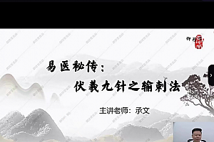承文伏義九针输刺法视频课程9集百度网盘下载学习
