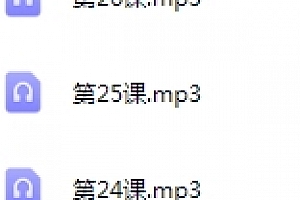 2022年元月颈肩腰膝脑中风后遗症(第42期魔训班)音频课程29集百度网盘下载学习